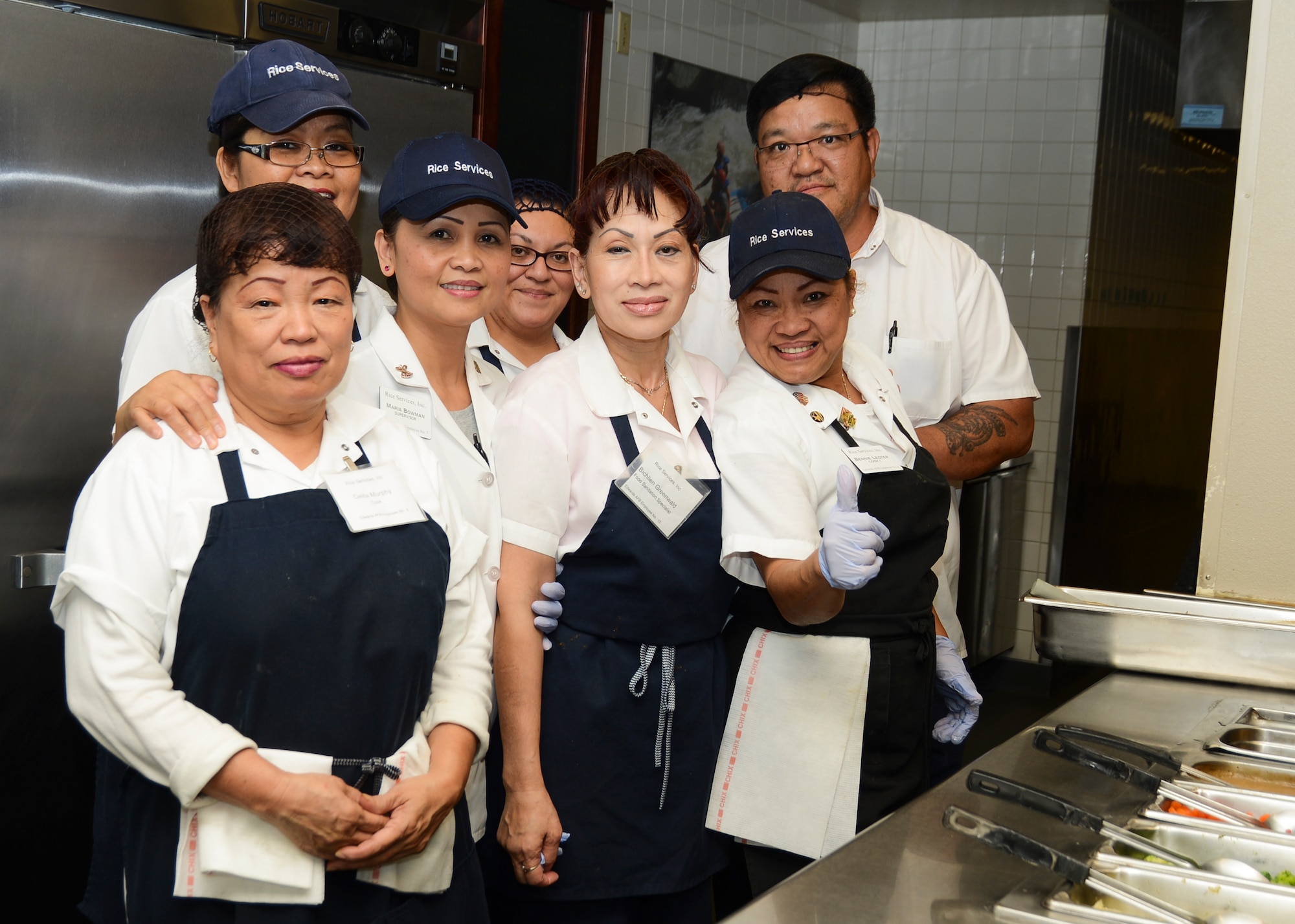 The Joshua Tree Dining Facility claimed the title of “Best Food Service Program” in the West Region (Region 2) of the U.S. Air Force when they were awarded the 58th annual John L. Hennessy trophy April 1. (U.S. Air Force photo by Rebecca Amber)