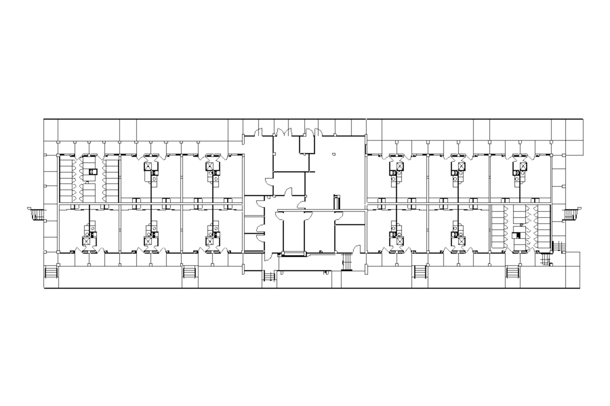 The current layout of the dorms includes individual rooms with a shared bath. (Courtesy Graphic)