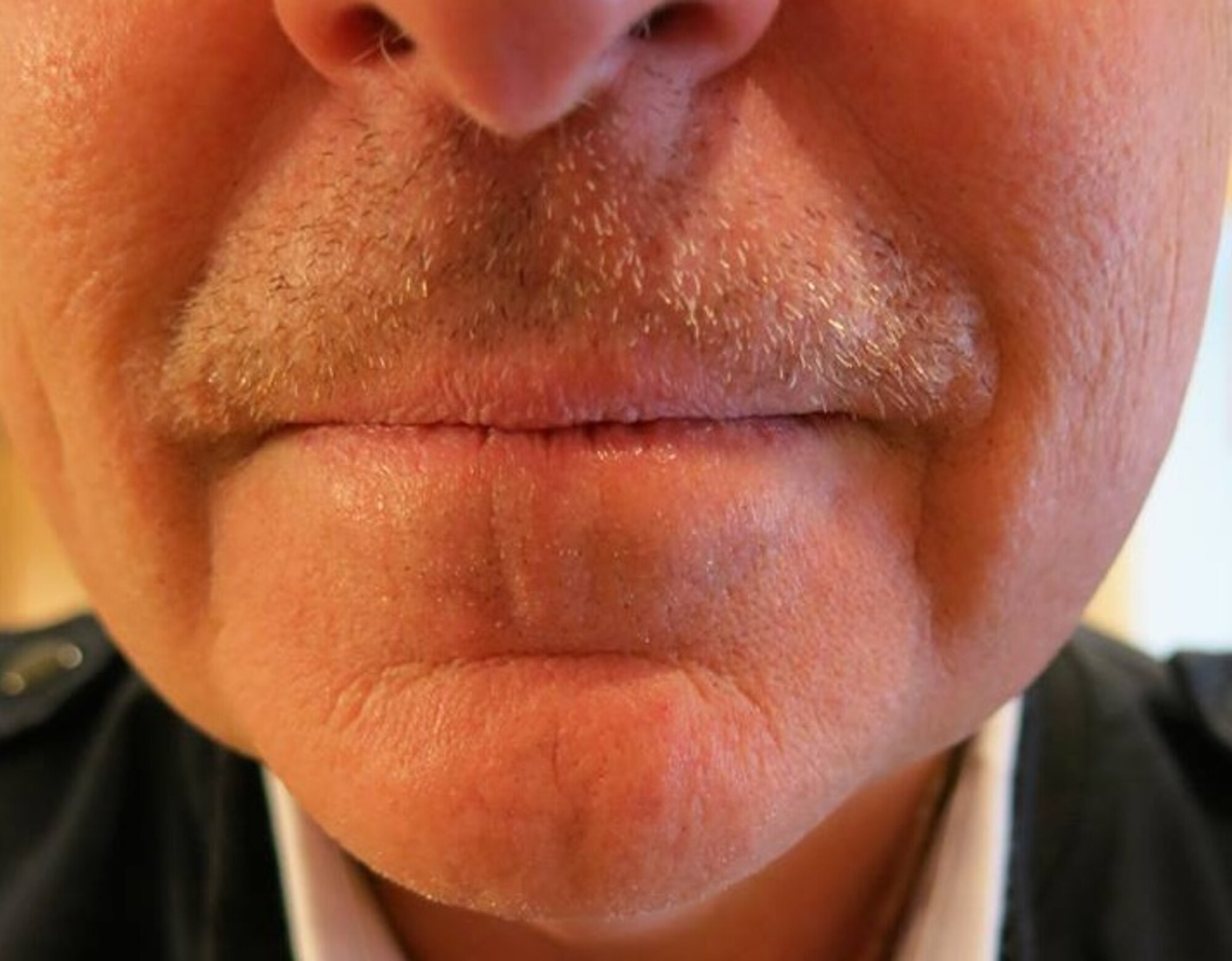Gen. Mark A. Welsh III, Chief of Staff of the Air Force, shows the early stages of mustache growth in early March, reinforcing his commitment to Mustache March to all the Airmen in his charge. (Courtesy photo by Betty Welsh)