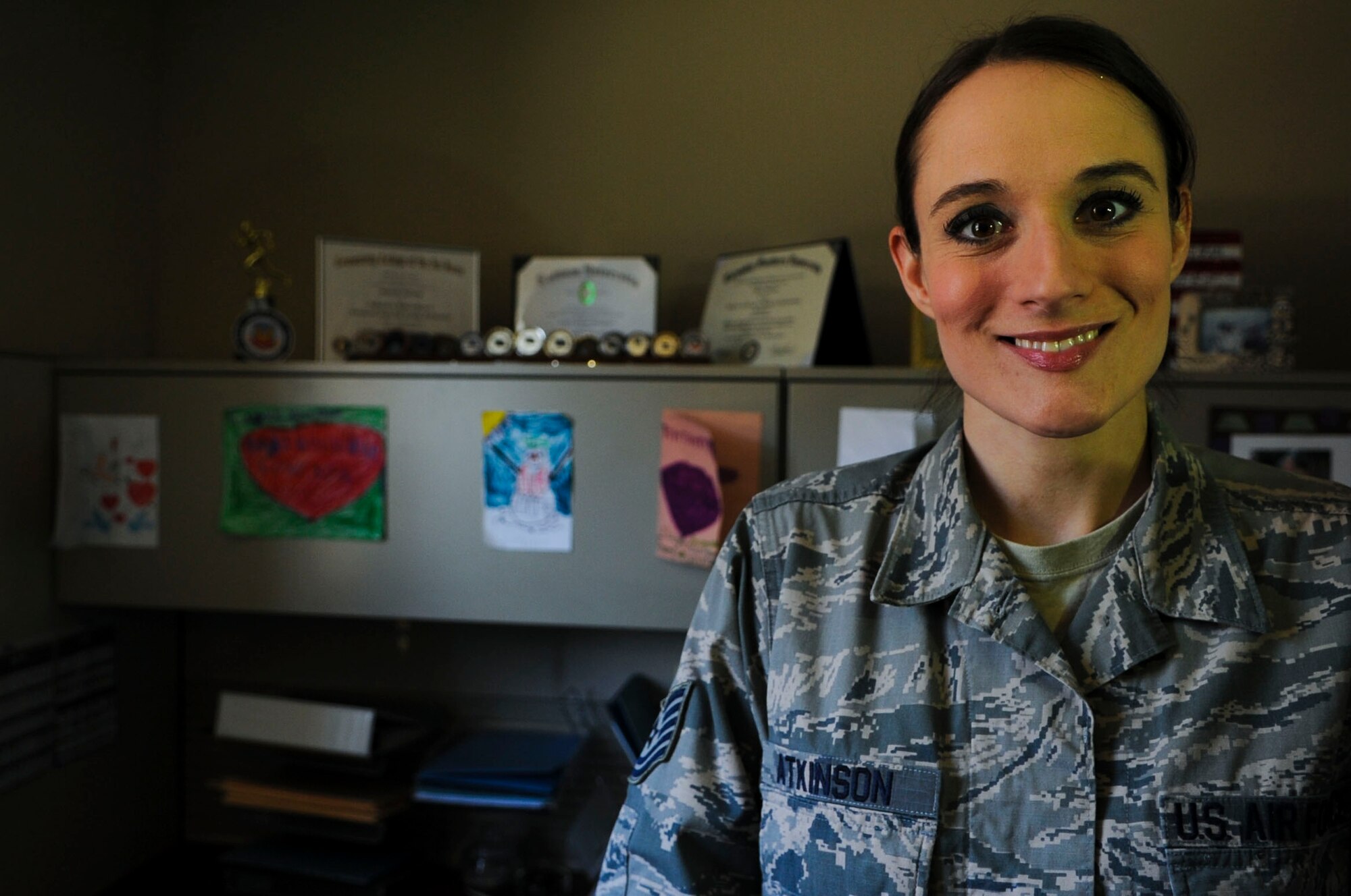 U.S. Air Force Tech. Sgt. Mary Atkinson, 633rd Air Base Wing protocol noncommissioned officer in charge, applied for early retirement from the U.S. Air Force through the Temporary Early Retirement Authority after 16 years of service. Atkinson decided to retire early because she believes she is prepared for the transition into the civilian sector. (U.S. Air Force photo by Senior Airman Austin Harvill/Released) 