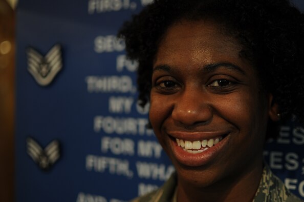 Airman 1st Class Shaney Scott has been fluent in American Sign Language since the age of 7. She regularly volunteers to teach others at Maxwell Air Force Base, Gunter Annex and in the local community how to sign. Scott is currently an enterprise service desk technician with the 690th Network Support Squadron out of Gunter Annex. (U.S. Air Force photo/Staff Sgt. Natasha Stannard)
 