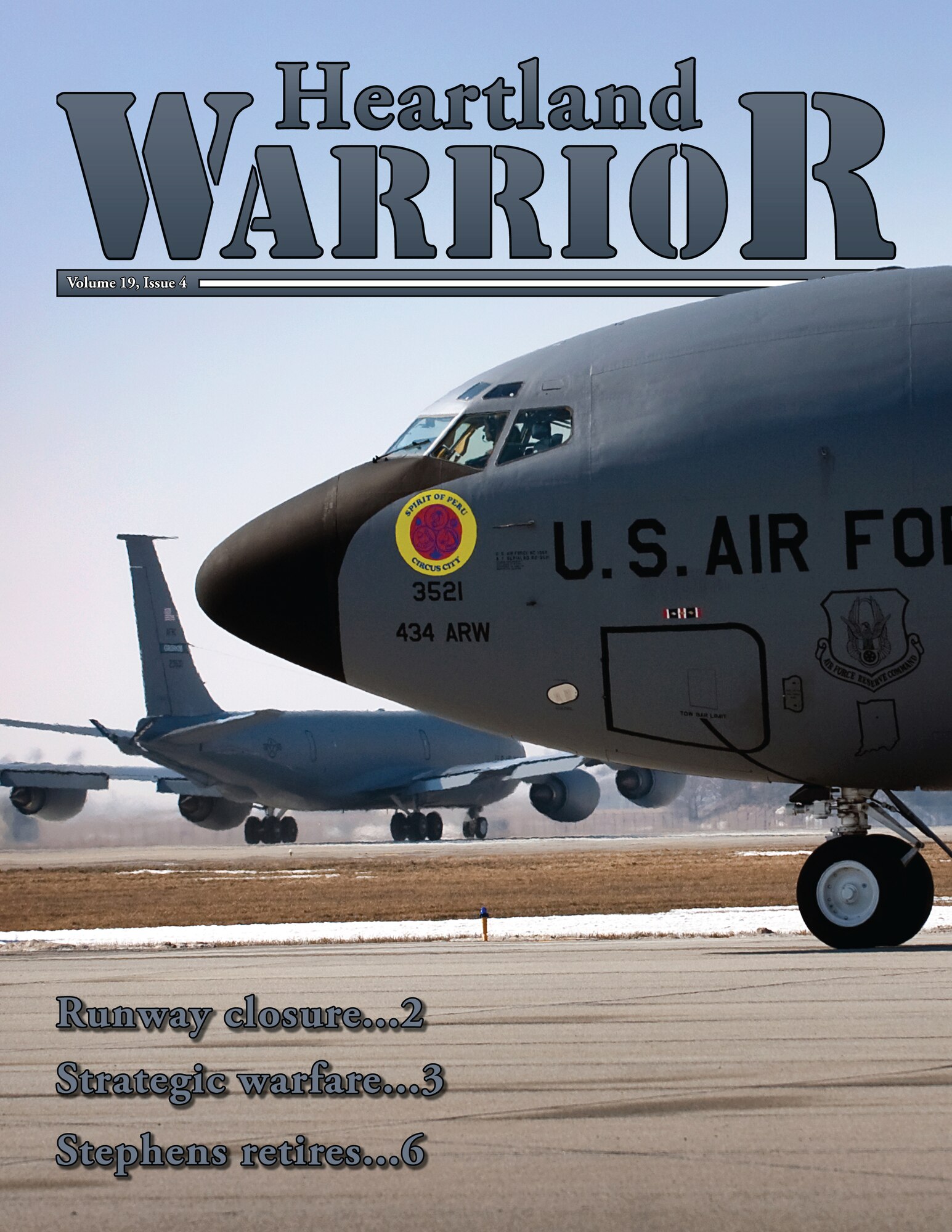 The April edition of the Heartland Warrior is now online. This issue contains 11 pages of news, photos and information about Grissom Air Reserve Base, Ind., and the 434th Air Refueling Wing. (U.S. Air Force photo/Tech. Sgt. Mark R. W. Orders-Woempner)