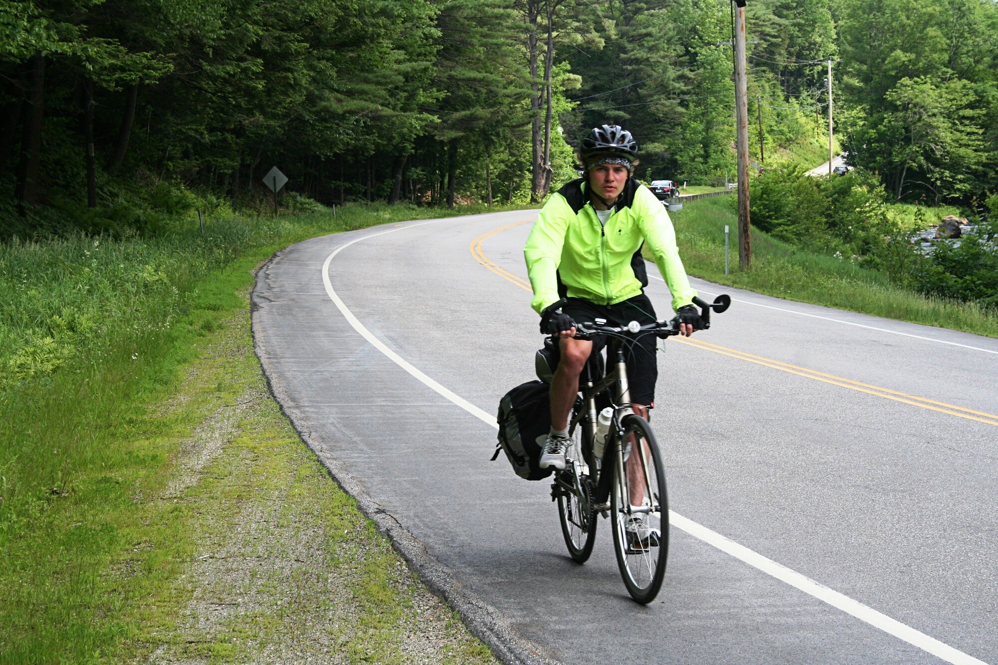 Walter Willand during a bicycle trip across North America. (Courtesy photo)