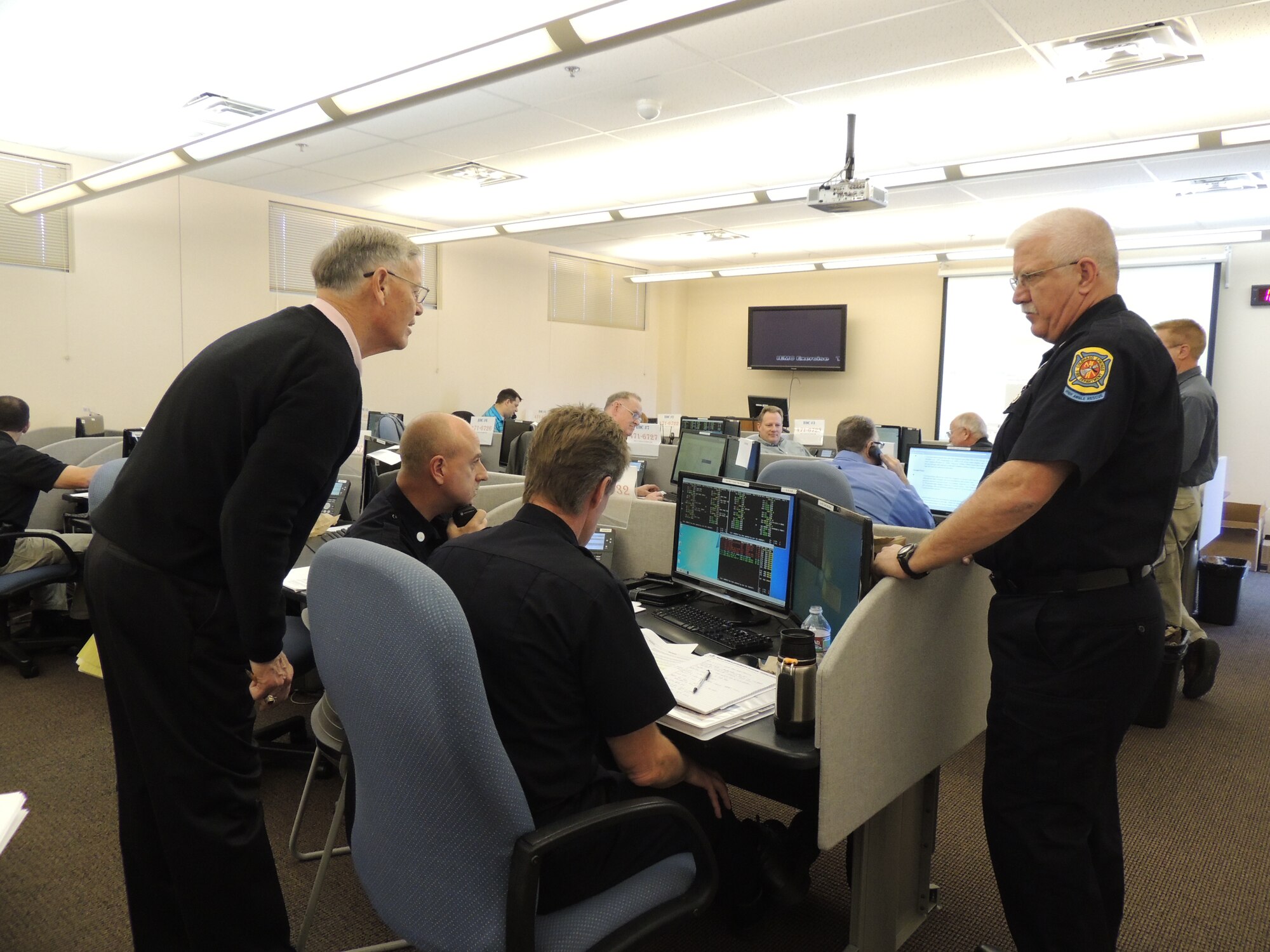 COLORADO SPRINGS, Colo. -- Emergency responders participate in Federal Emergency Management Agency training through the Emergency Management Institute held March 17-20 in Colorado Springs. The four-day Integrated Emergency Management Course featured realistic functional exercises, including an airplane crash, an active shooter and a train derailment. (Courtesy photo)
