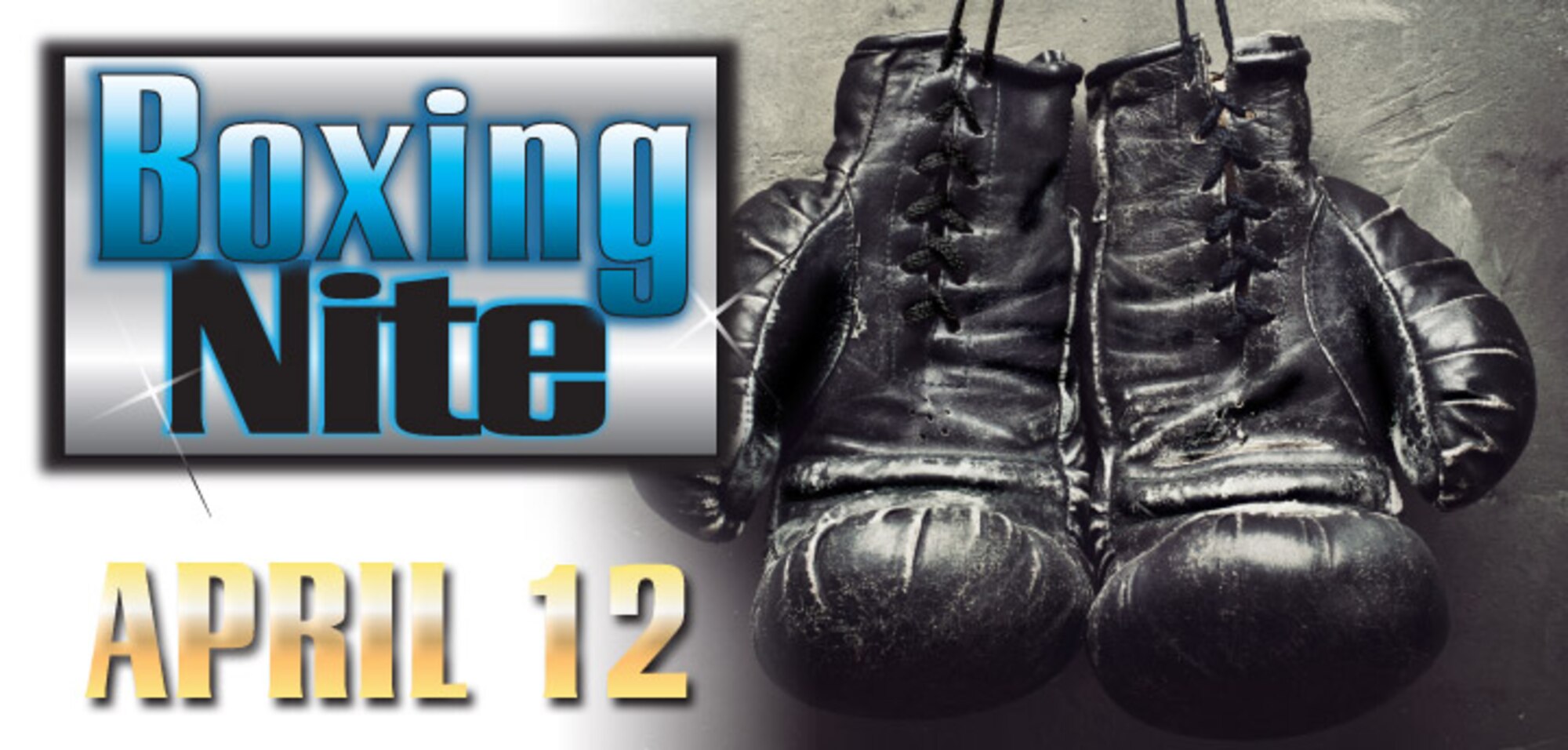The 319th Force Support Squadron is scheduled to host Boxing Nite on April 12, 2014, at the 3-Bay Hangar on Grand Forks Air Force Base, N.D. The fight card will have international significance as fighters from both the U.S. and Canada will be competing against each other. (U.S. Air Force graphic/Vickie Watnemoe)
