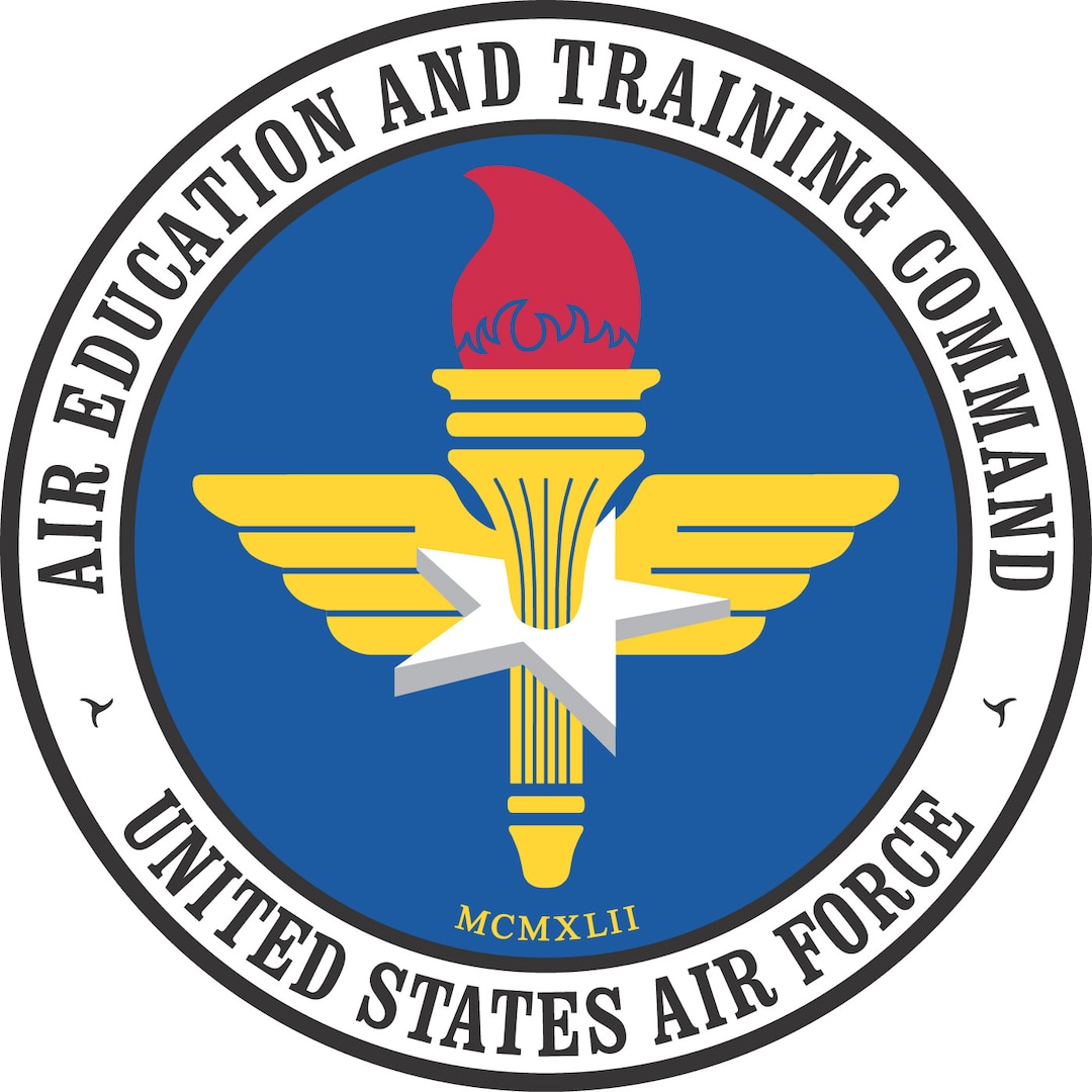 Air Education and Training Command seal (color), U.S. Air Force graphic. Department of Defense and Military Seals are protected by law from unauthorized use. These seals may NOT be used for non-official purposes. For additional information contact the appropriate proponent.