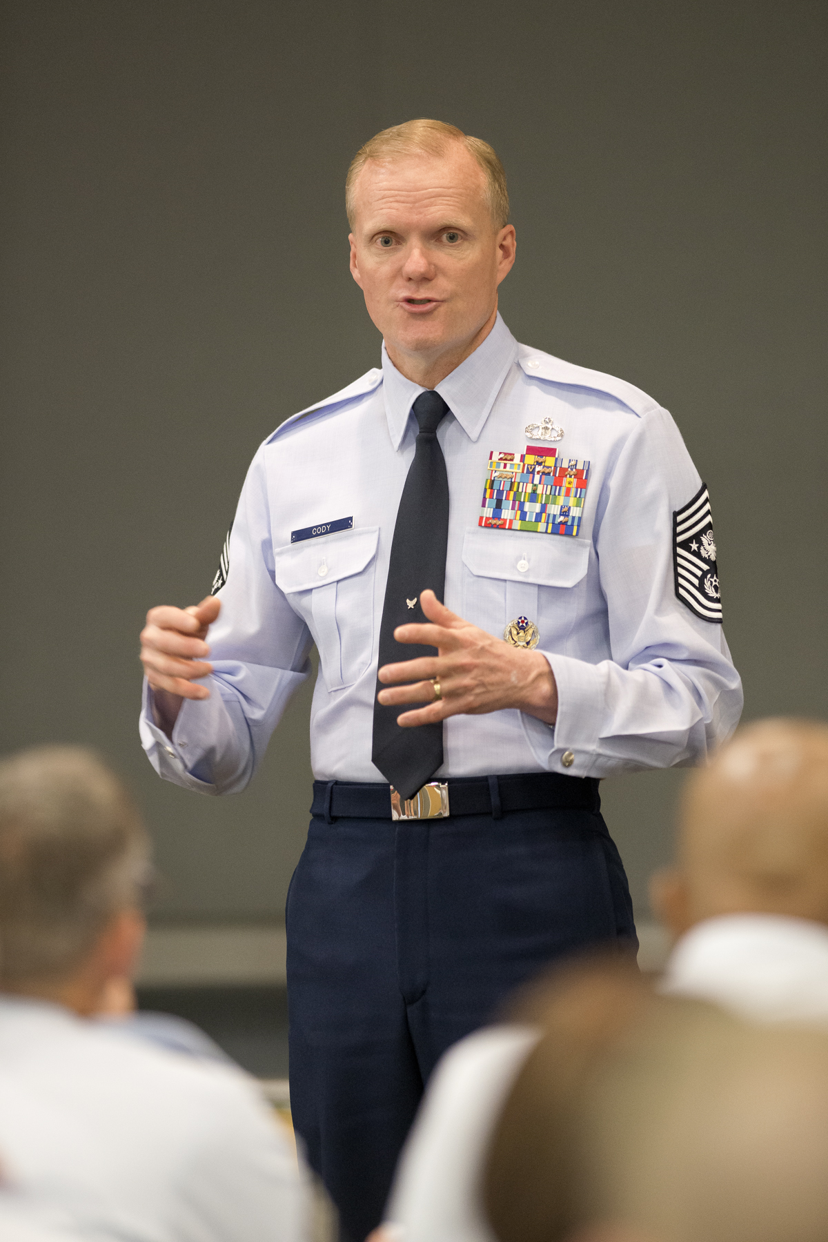 The Chief Master Sergeant of the Air Force, James A. Cody