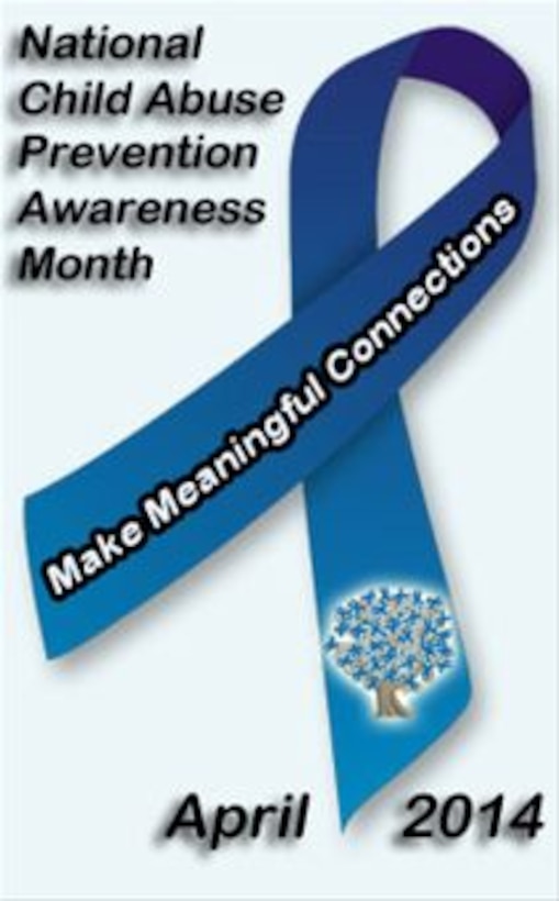 The month of April is recognized as National Child Abuse Prevention Awareness Month, a time to acknowledge the importance of families and communities working together and learning to prevent child abuse and neglect, and to promote the social and emotional well-being of children and families. This year's theme at Davis-Monthan Air Force Base, Ariz., is "Make meaningful  connections…One  ribbon at a time." (U.S. Air Force Graphic by Airman 1st Class Chris Massey)