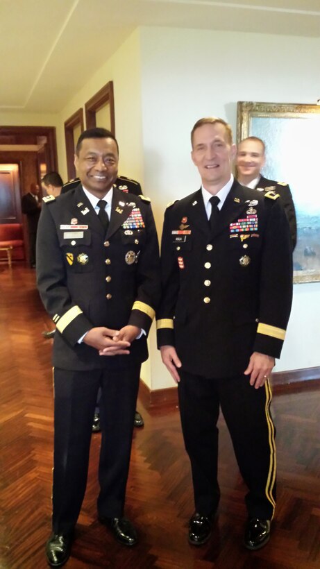 Lt. Gen. Thomas P. Bostick, commander of the U.S. Army Corps of Engineers and Brig. Gen. Thomas W. Kula at Kula's retirement ceremony April, 4.