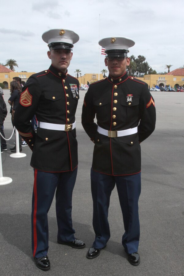 Pfc. Eduardo Duranespino, honor graduate for company D, and a Medford, Ore., native, graduates as the Company Honor Graduate at Marine Corps Recruit Depot, San Diego, April 7. 