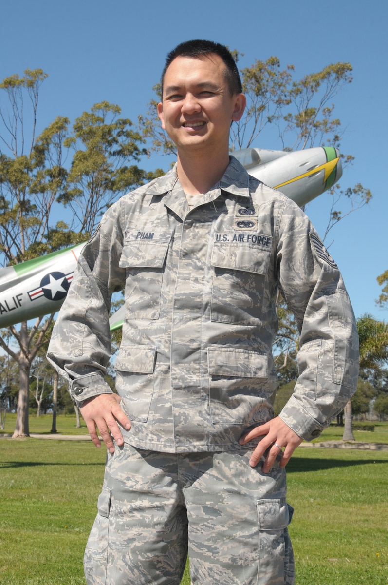 Technical Sergeant Quang Pham is the April featured Airman of the Month for the 146th Airlift Wing. The Resource and Equipment Manager for the 146th Logistics Readiness Squadron, Pham joined the Air National Guard in 2003 and has worked both as a supply technician and in the maintenance squadron. Congratulations Tech. Sgt. Pham. 