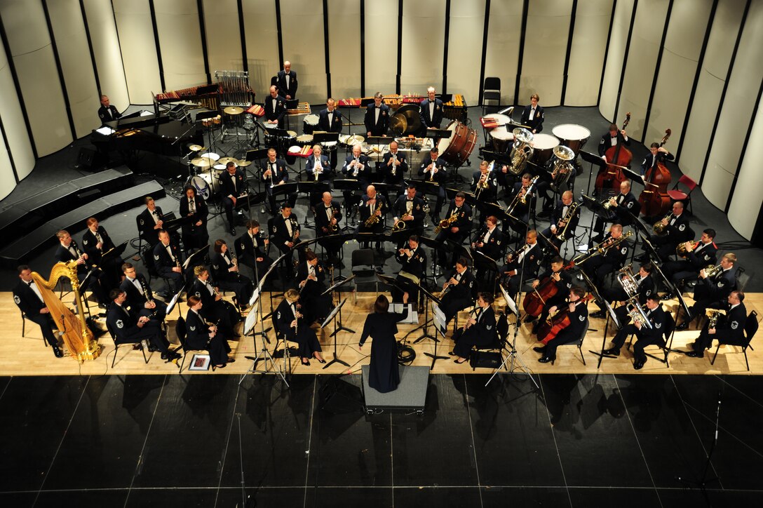 The U.S. Air Force Band performs at Neuqua Valley High School in Naperville, Ill, April 5, 2014. This performance is part of their 2014 Spring Tour across the Midwest. (U.S. Air Force photo/Airman 1st Class Joshua R. M. Dewberry)
