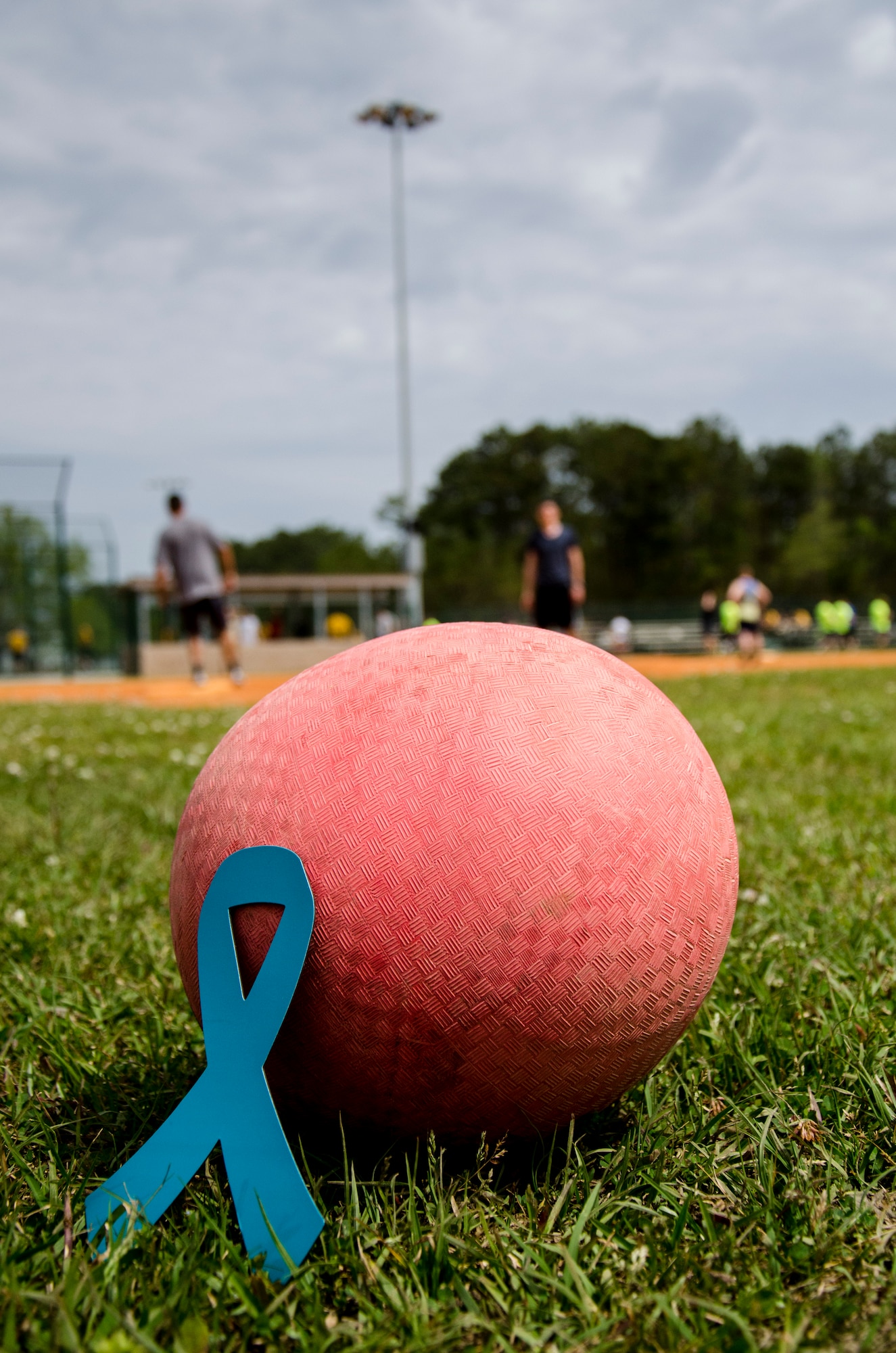 Joint Base Charleston – Weapons Station’s Sexual Assault Prevention and Response Program, kicks off Sexual Assault Awareness Month with the third annual kickball tournament, April 5, 2014, at Locklear Park on JB Charleston – Weapons Station, S.C.  Thirty-seven teams participated in the event. (U.S. Navy photo/Petty Officer 3rd Class Jason Pastrick)