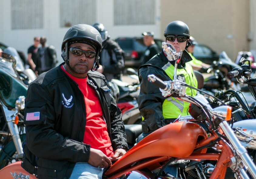 Riders prepare for “take off” after attending the seventh annual motorcycle safety rally April 4, at Eglin Air Force Base, Fla.  More than 450 bikers attended to hear briefings on motorcycle law, safety regulations and tips on how to be more informed and aware rider.  (U.S. Air Force photo/Tech. Sgt. Jasmin Taylor)