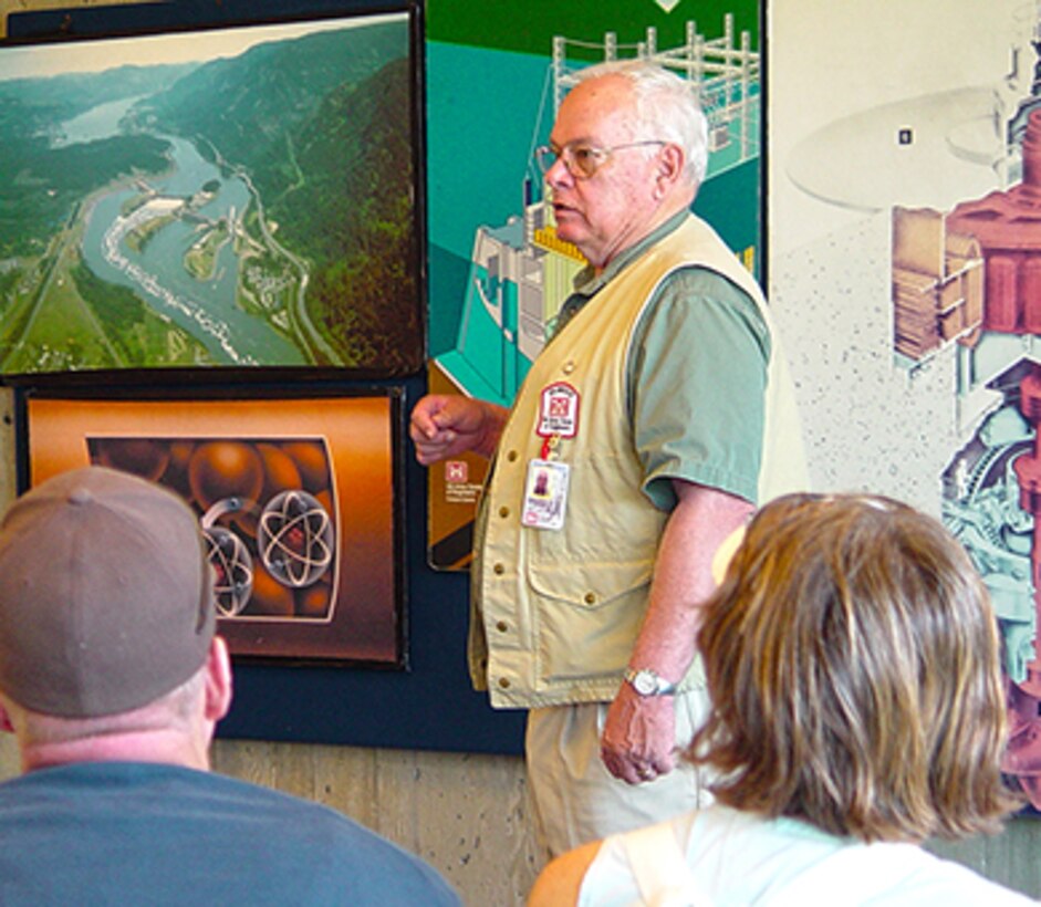 Jim has volunteered for Bonneville Dam the last 9 years. He enjoys providing technical and user-friendly tours on electricity to visitors, typically leading six tours weekly. Jim explains technical elements by minimizing jargon, conveying information in a way that more people can understand and appreciate.

One of Jim's favorite aspects of volunteering is the interaction with visitors and staff. He enjoys seeing the enthusiasm visitors reflect when he speaks to them and shares his knowledge. Sometimes Jim can be found educating the staff on various aspects of electricity and other forms of power generation.
