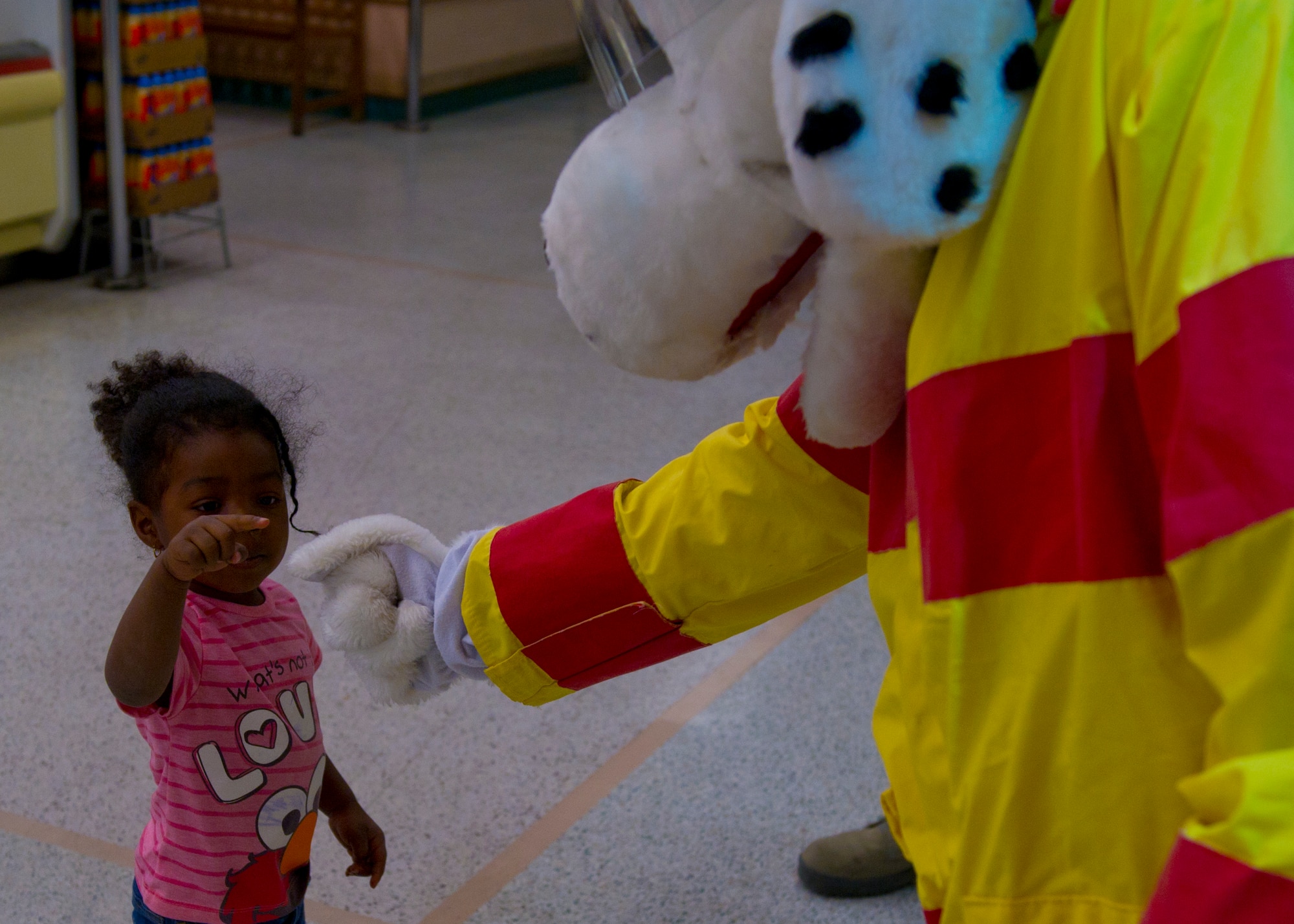 More than 500 Team Holloman dependents enjoy an active evening of learning at the annual Family Math Night at the Holloman Air Force Base Commissary, April 3. The event allows Holloman kids to develop their math skills in an interactive environment through grade-appropriate problems. Those participating could win prizes and also meet Sparky the Fire Dog and McGruff the Crime Dog. (U.S. Air Force photo by Airman 1st Class Chase Cannon/ Released)