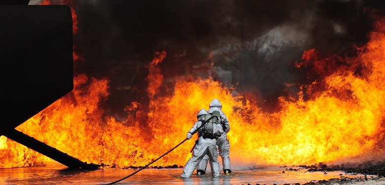 Dyess Abilene Firefighters Train Together To Keep Blaze Under