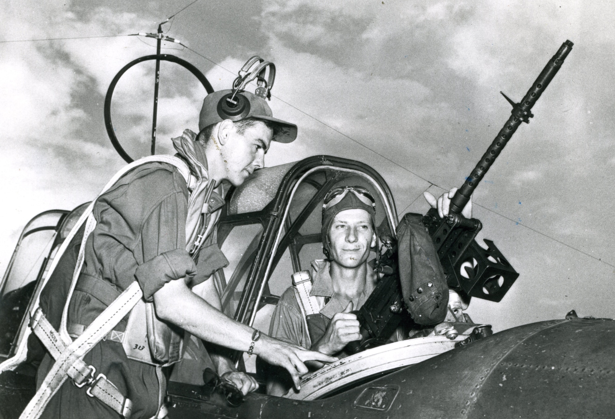 A student goes through gunnery training here at Tyndall during WWII. Staff Sgt. Leo Beaupre went throught the six-week gunnery course before going overseas. (U.S. Air Force courtesy photo)