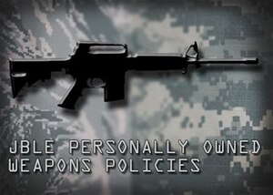 Joint Base Langley-Eustis has in place and carefully follows a series of policies at Langley Air Force Base and Fort Eustis that allows personnel to own and store firearms while following protocols to ensure the safety of the base populace. "Our goal is to ensure the safety and security of our Airmen, Soldiers, families and civilians at Joint Base Langley-Eustis," said U.S. Army Col. Jayne Jansen, 633rd Air Base Wing vice commander. "The policies we have in place allow weapon owners to exercise their rights in a way that keeps our community safe.