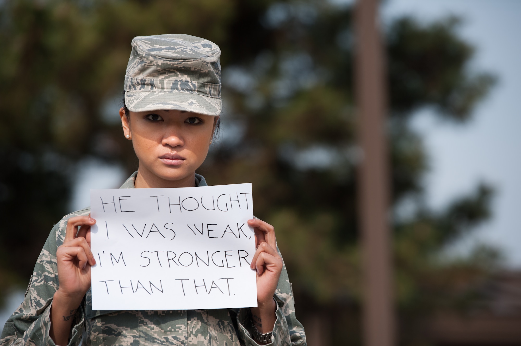 Kunsan members unite against sexual assault.(U.S. Air Force photo by Senior Airman Armando A. Schwier-Morales)