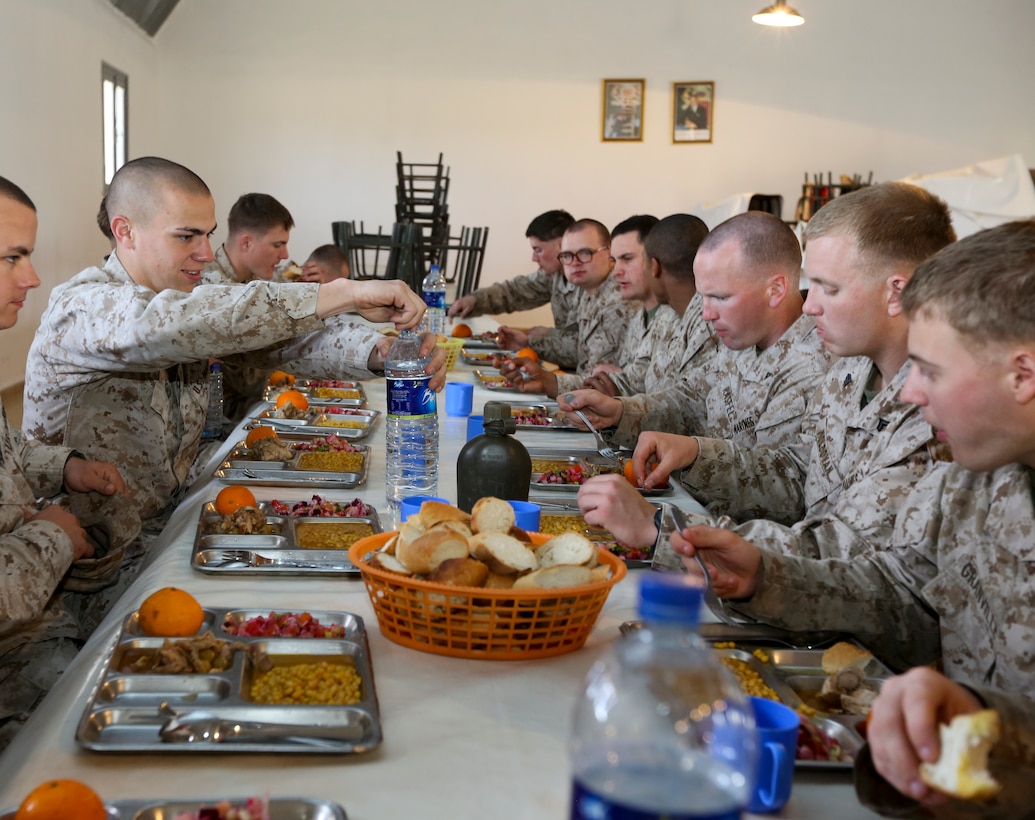 U.S. Marines of Special-Purpose Marine Air-Ground Task Force Crisis Response visit Tifnit Military Instillation, Morocco, April 3, 2014. SP-MAGTF Crisis Response is a self-deployable, highly mobile response force allocated to U.S. Africa Command to respond to missions in permissive and uncertain environments to protect U.S. citizens, interests and other designated persons. SP-MAGTF Crisis Response participated in the exercise  to train their rapid response capability. (U.S. Marine Corps photo by Lance Cpl. Alexander Hill/Released)
