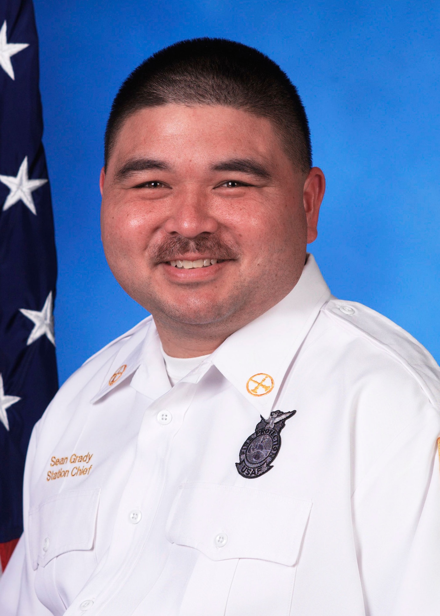 Mr. Sean Grady, 673d Civil Engineer Squadron assistant chief of training, earned the AF Outstanding Civil Engineer Manager of the Year 2013. Grady is a retired Air Force master sergeant of 20 years and native of Aiea, Hawaii. (U.S. Air Force courtesy photo)