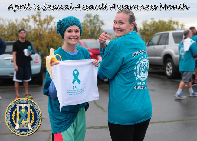 Beale hosted a 5K Teal Run to kick-off Sexual Assault Awareness Month, April 4, 2014. More than 300 runners participated in the event. (U.S. Air Force graphic by Senior Airman Allen Pollard/Released)
