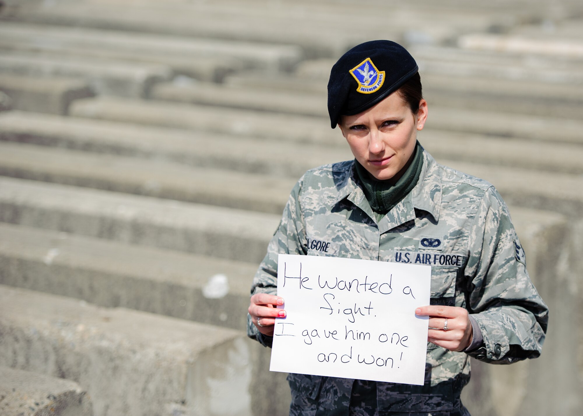 Kunsan members unite against sexual assault.(U.S. Air Force Photo by Senior Airman Armando A. Schwier-Morales)