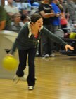 PETERSON AIR FORCE BASE, Colo. -Tech. Sgt. Laura Francis, knowledge operations manager for the 302nd Airlift Wing headquarters, hopes for a strike during the annual wing bowling tournament April 5, 2014 here. Once again the winners were the maintenance team. Force Support Squadron’s team one came in second place and the aerial port squadron rounded out the top three. (U.S. Air Force photo/Master Sgt. Daniel Butterfield)