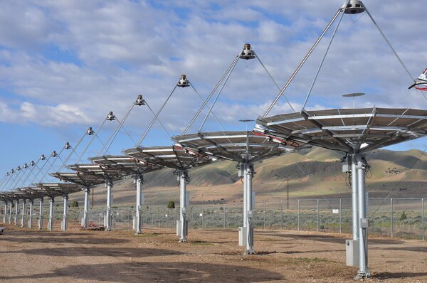 The solar array at the alternative energy corridor at Tooele Army Depot in Utah is a Fiscal Year 2012 Army Energy Conservation Investment Program project. Pictured here in May 2013, the 429 solar dishes are expected to provide 1.5 megawatts of electricity, approximately 30 percent of the depot's annual electric energy need. 