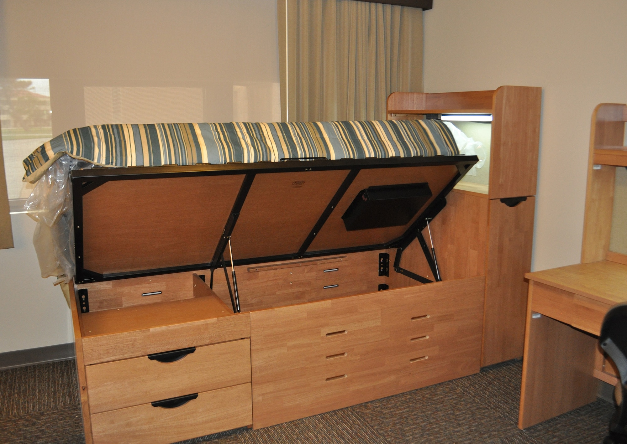 TRAVIS AIR FORCE BASE, Calif. -- Team Travis leadership was on-hand for the ribbon cutting ceremony for the new "Dorms-4-Airmen" opening. (U.S. Air Force photos / Ellen Hatfield)