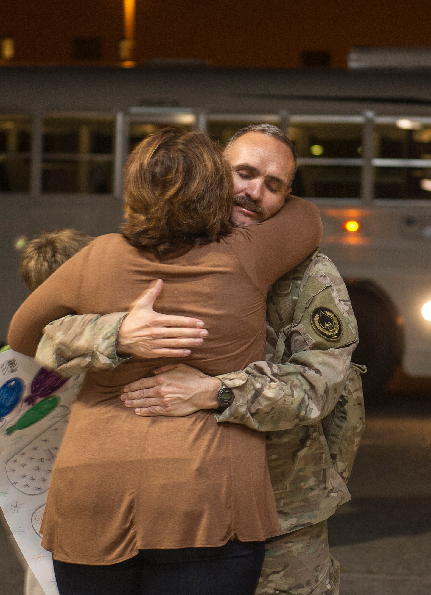 Chaplain (Maj.) Kleet Barclay returns home during Operation Homecoming at the deployment control center, Hurlburt Field, Fla., April 10, 2014. Thirty-six Air Commandos returned home from a deployment overseas. (U.S. Air Force photo/Airman 1st Class Jeff Parkinson)