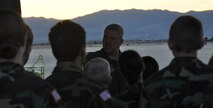 Lt. Col. Jason Terry, 52 Airlift Squadron commander, explains the capabilities of a C-130 aircraft April 8, 2014 on the flightline here. The 52 hosted more than 40 Peterson Air Force Base Civil Air Patrol cadets and their advisors for an aircraft tour and mission and Modular Airborne Fire Fighting System briefs. The CAP cadets are generally comprised of teenagers with an interest in aviation, space or the military. “It was amazingly educational and very fun for the cadets and will have a lasting impression,” said cadet Stevie Bohlen, noncommissioned officer in charge of aerospace education.The 52nd AS is the active associate flying squadron in the Air Force Reserve Command’s 302nd Airlift Wing. (U.S. Air Force photo/Master Sgt. Daniel Butterfield)