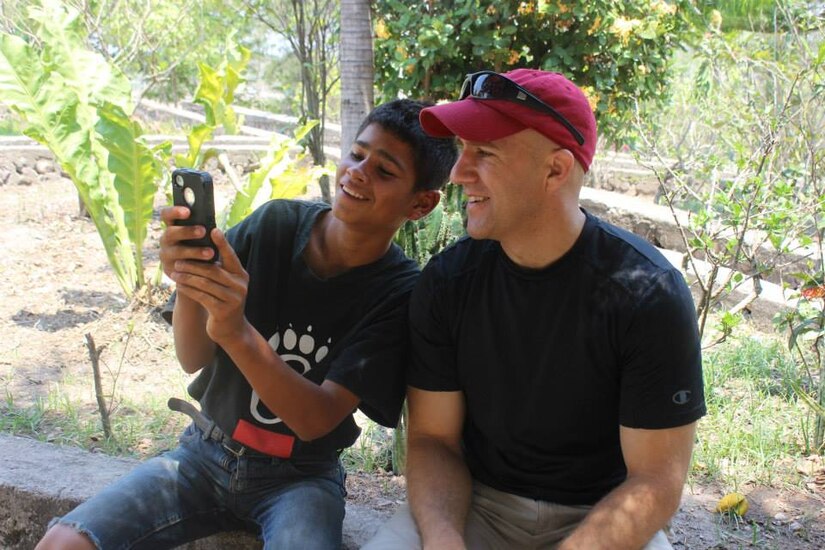 Joint Task Force-Bravo’s Medical Element (MEDEL) make a connection with the Hogar de Ninos, Nazareth boys orphanage on a Saturday morning.  The boys receive much needed supplies such as clothing, toiletries, and school items provided by volunteers from MEDEL.  The service members played soccer, colored pictures, and even took “selfies” with the joyous children.