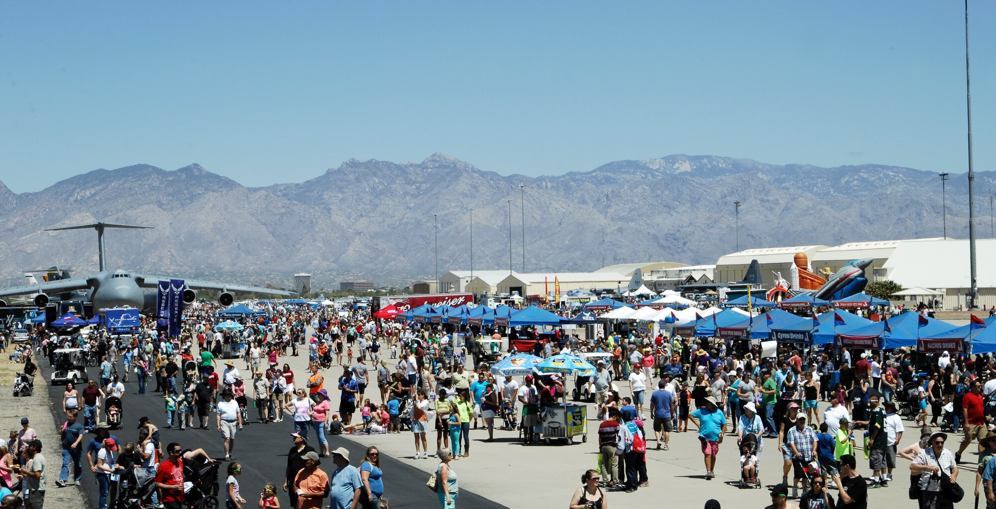 The Thunder and Lightning over Arizona event attracted more than 250,000 people to Davis-Monthan Air Force Base, Ariz., April 13, 2014. D-M provided free admission and parking for attendees. (U.S. Air Force photo by Staff Sgt. Angela Ruiz/Released) 