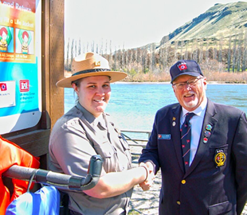 The Portland chapter of the International Order of the Blue Gavel announced today that it has provided over 200 life jackets to the Portland District of the U.S. Army Corps of Engineers.

This donation will resupply worn and lost life jackets at 19 life jacket loaner stations located along the Columbia River and in the Willamette Valley at Corps-managed parks and boat ramps. Visitors recreating on the water can borrow life jackets and return them to the kiosk before leaving. 

“Blue Gavel leadership is very excited to partner with the Corps of Engineers on this project. Our members are all past leaders of boating groups throughout the Portland metro area and we understand that drowning is preventable. Nine out of ten people who drown were not wearing life jackets, which is why this program is so important,” said Mike Kondrat, vice president of IOBG District 5. “Anything we can do to promote water safety is very good for our community.”

“Partnering with organizations like the Blue Gavel enables the Army Corps of Engineers to support a variety of water sport activities at the numerous recreational parks we manage along the Columbia and Willamette watersheds,” said Amber Tilton, park ranger and  member of the Columbia River Gorge Safe Kids Coalition. “Providing these much-needed life jackets for our kiosks enables a safer water experience for a wide variety of people enjoying our parks.”
