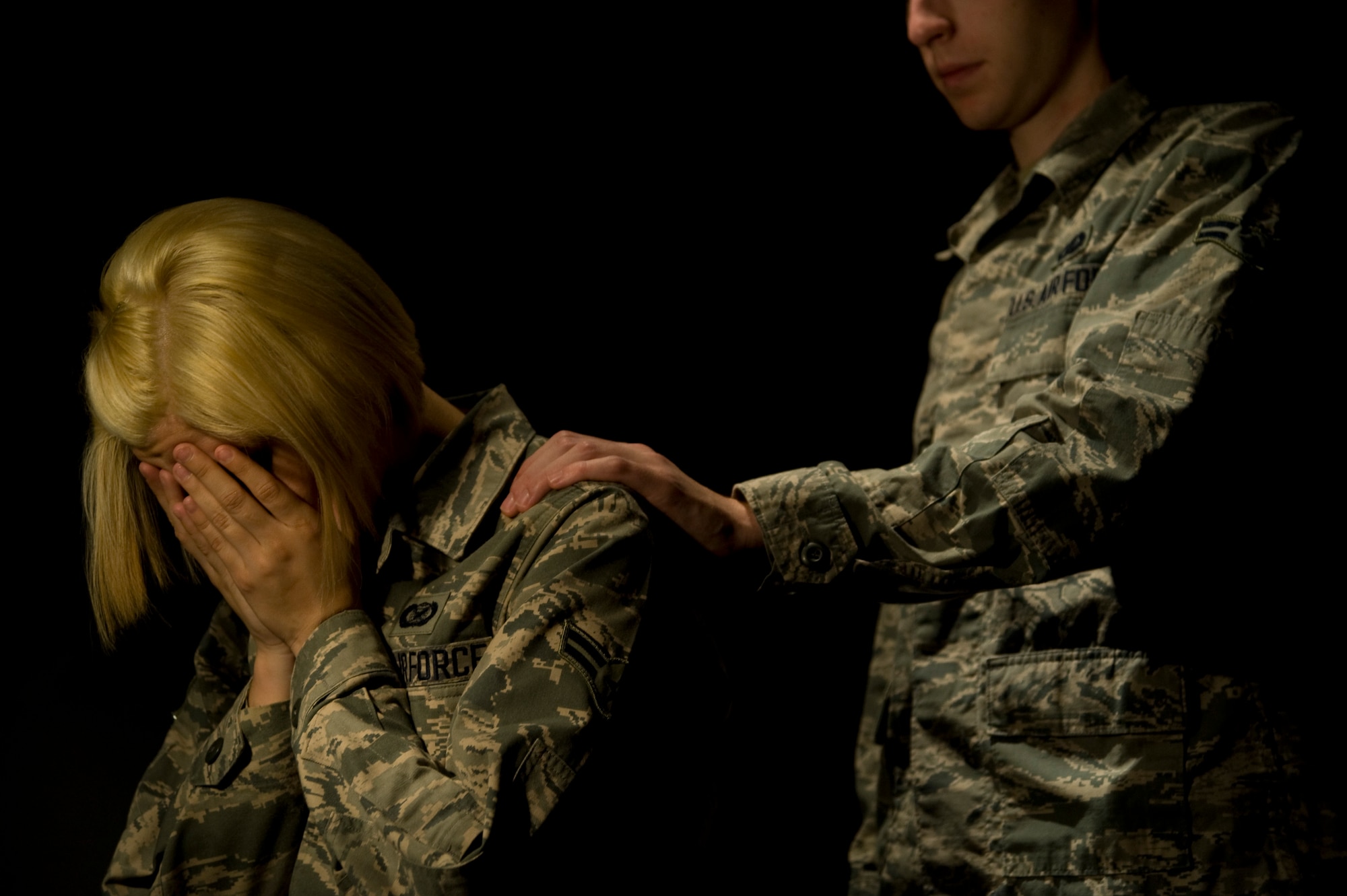 Victim advocates provide essential support to victims of sexual assault. They provide information on available options and resources to assist the victim in making informed decisions.  They also offer continuous support until the victim feels the support is no longer needed. (U.S. Air Force photo illustration/Staff Sgt. Elizabeth Morris)