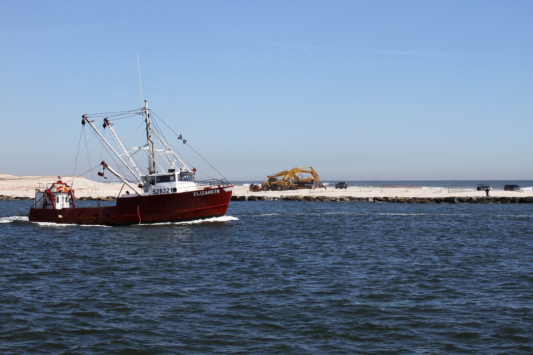 Barnegat Inlet, N.J. requires dredging to provide reliable maritime navigation for the U.S. Coast Guard and a large fishing fleet consisting of full-time commercial, charter and recreational vessels.