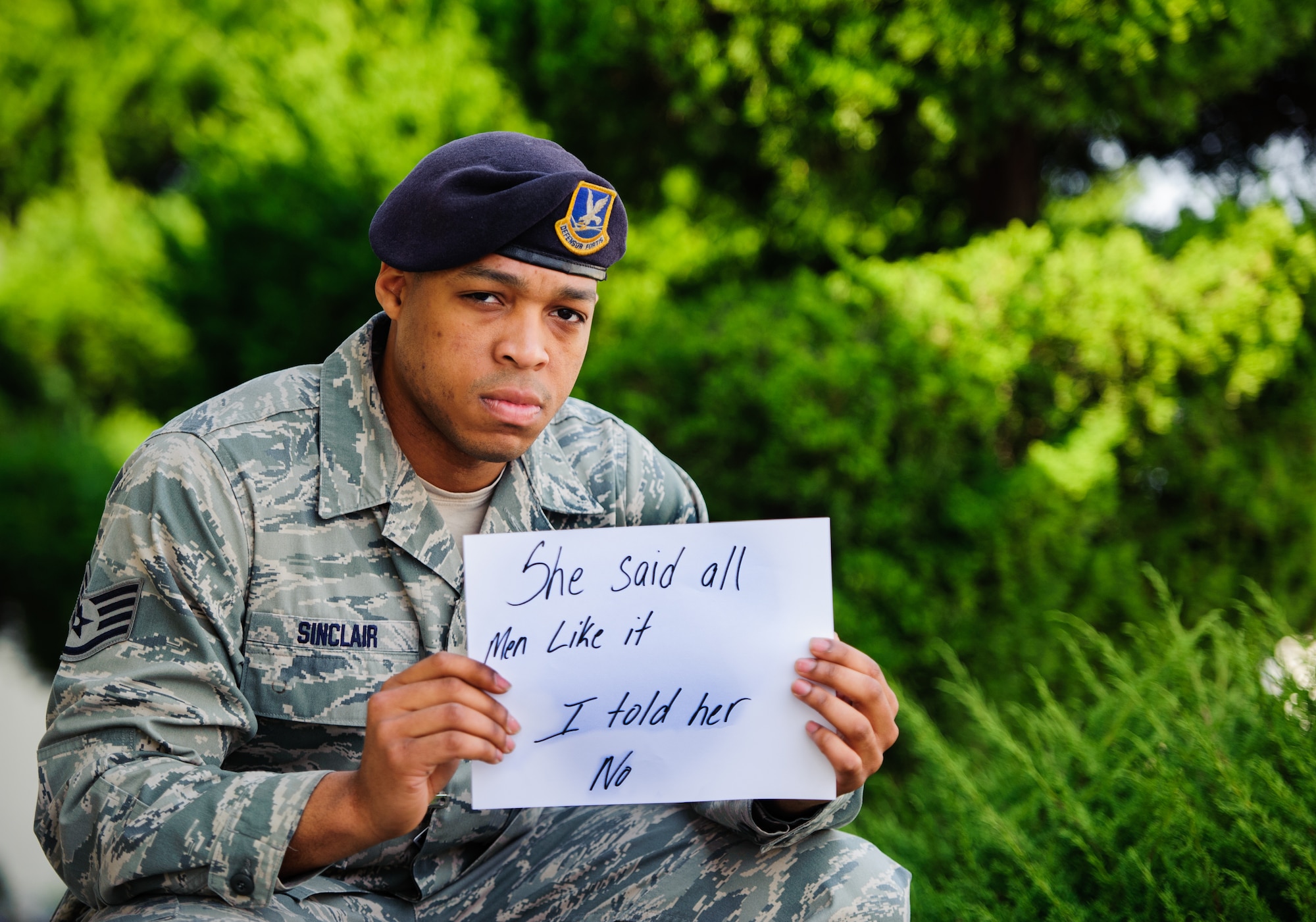 Kunsan members unite against sexual assault.(U.S. Air Force Photo by Senior Airman Armando A. Schwier-Morales)