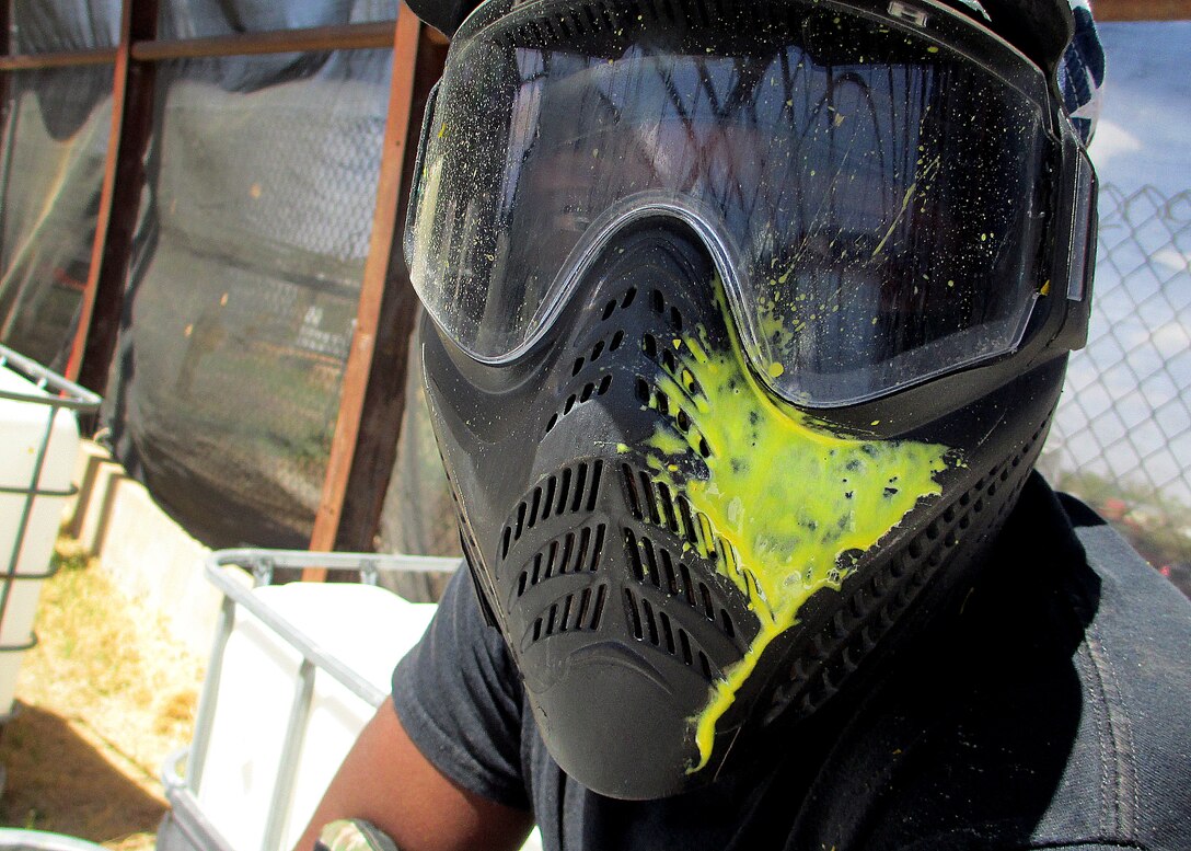 Airmen build camaraderie playing paintball