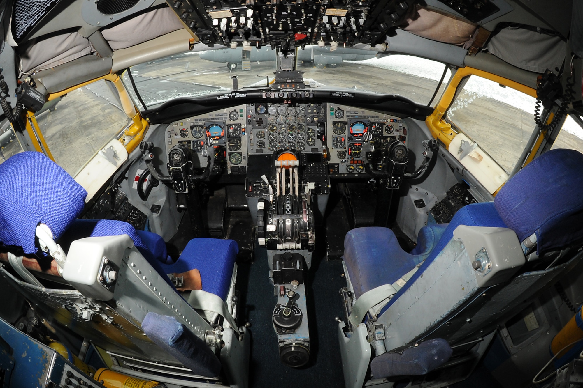 DAYTON, Ohio - Boeing EC-135E ARIA cockpit at the National Museum of the United States Air Force. (U.S. Air Force photo by Ken LaRock)
