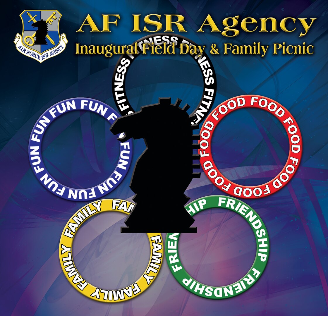 The inaugural Air Force Intelligence, Surveillance and Reconnaissance Agency Field Day and Family Picnic at Security Hill's Stapleton Park April 5 was the unit's way of saying thanks to all who have sacrificed on its behalf. (U. S. Air Force graphic by George Serna)      