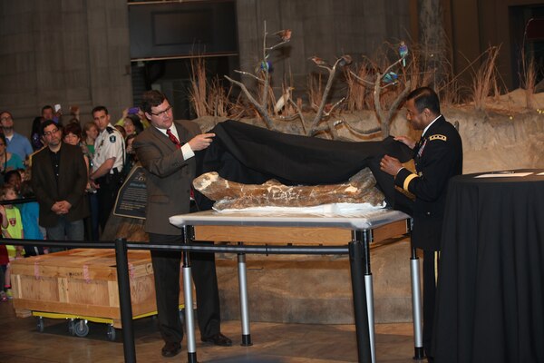 The U.S. Army Corps of Engineers (USACE) and the Smithsonian Institute’s National Museum of Natural History celebrated the arrival of the Wankel Tyrannosaurus rex on Apr. 15, making it the Smithsonian’s first ever T. rex.  