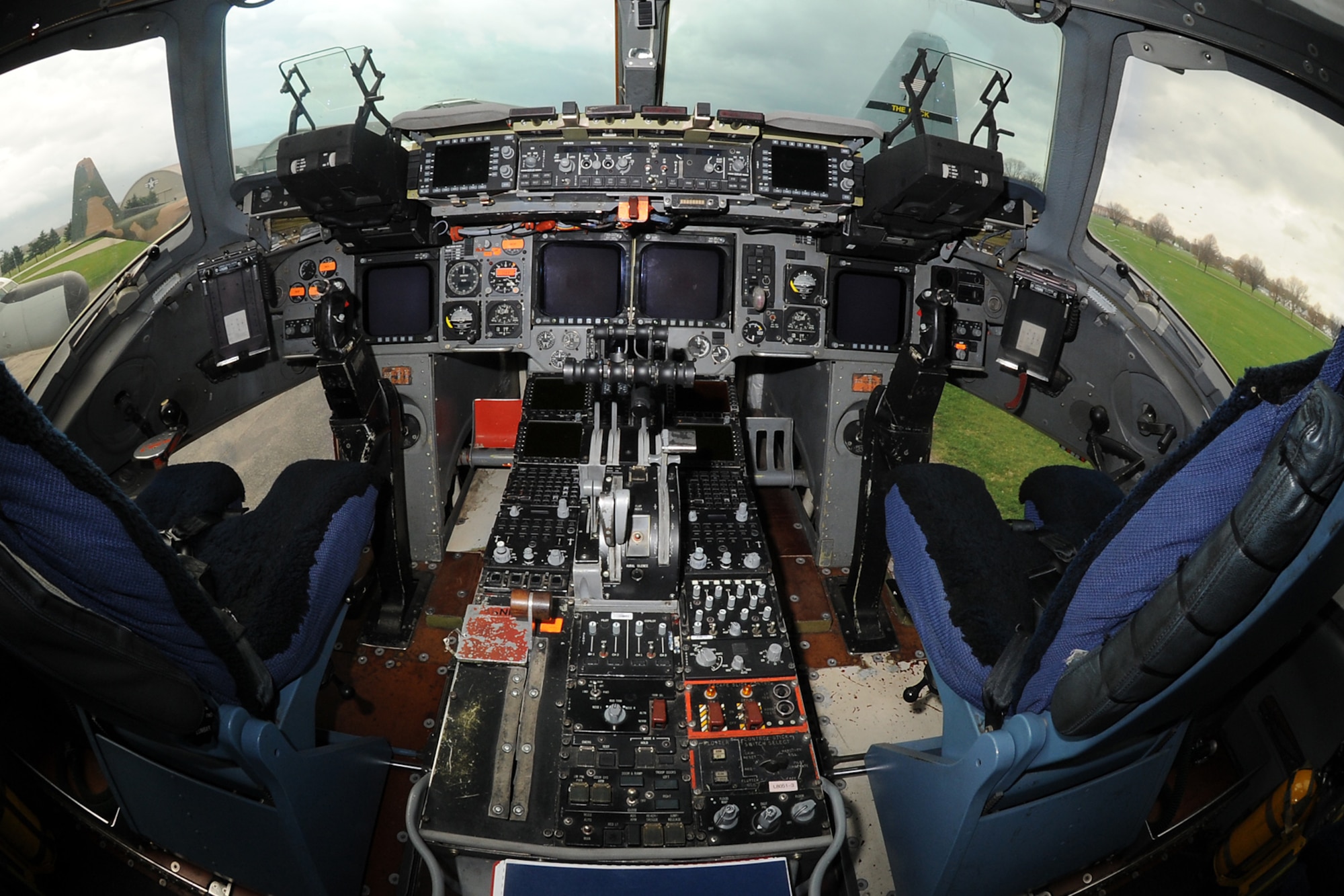 DAYTON, Ohio - Boeing C-17 cockpit at the National Museum of the U.S. Air Force. (U.S. Air Force photo by Ken LaRock) 
