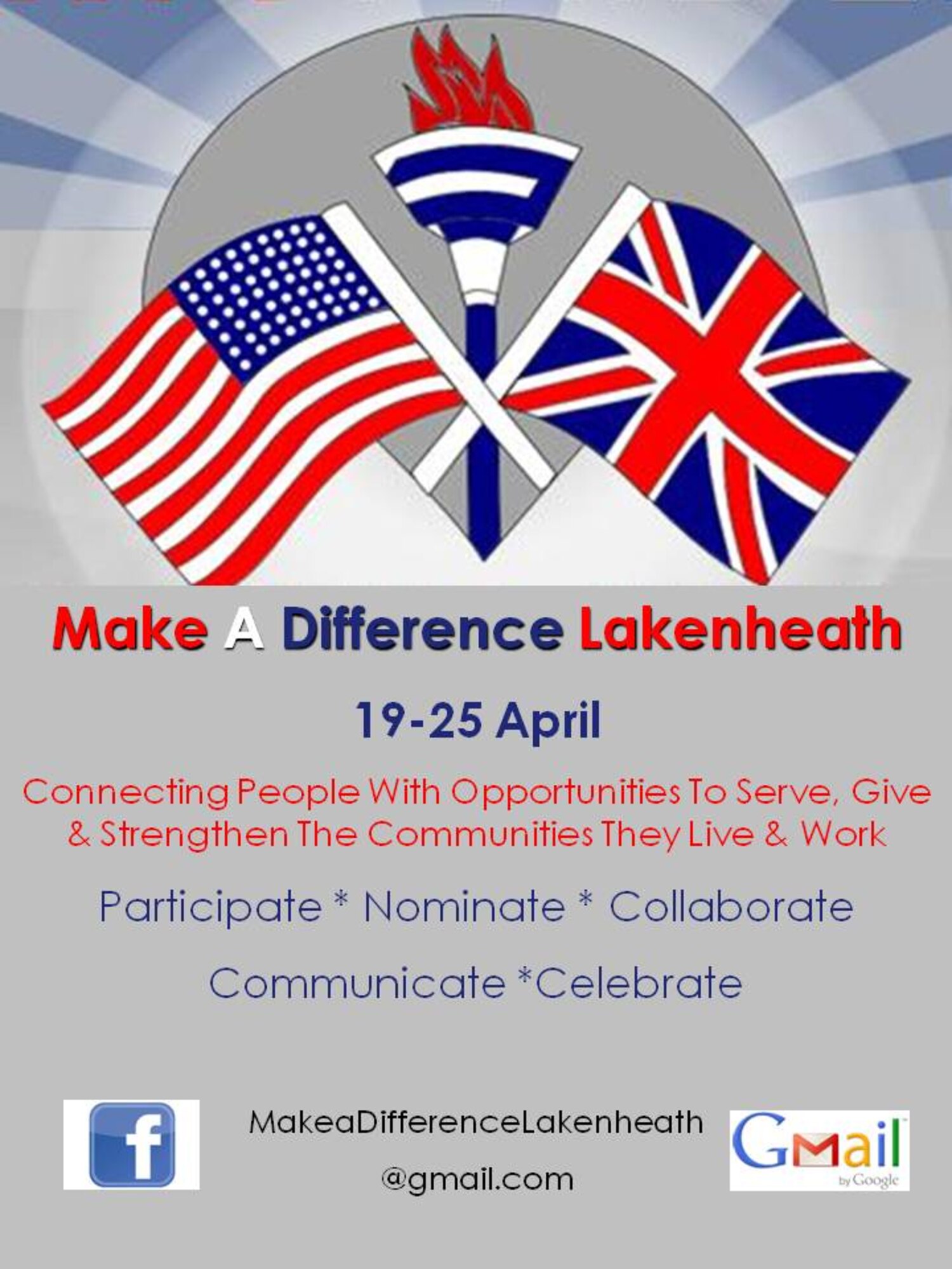 The 48th Fighter Wing is hosting its first Make a Difference Lakenheath event in the local community April 19-25, 2013. MADL is open to any anyone who is committed to showing individual random acts of kindness as well as formal group projects. (Courtesy graphic)