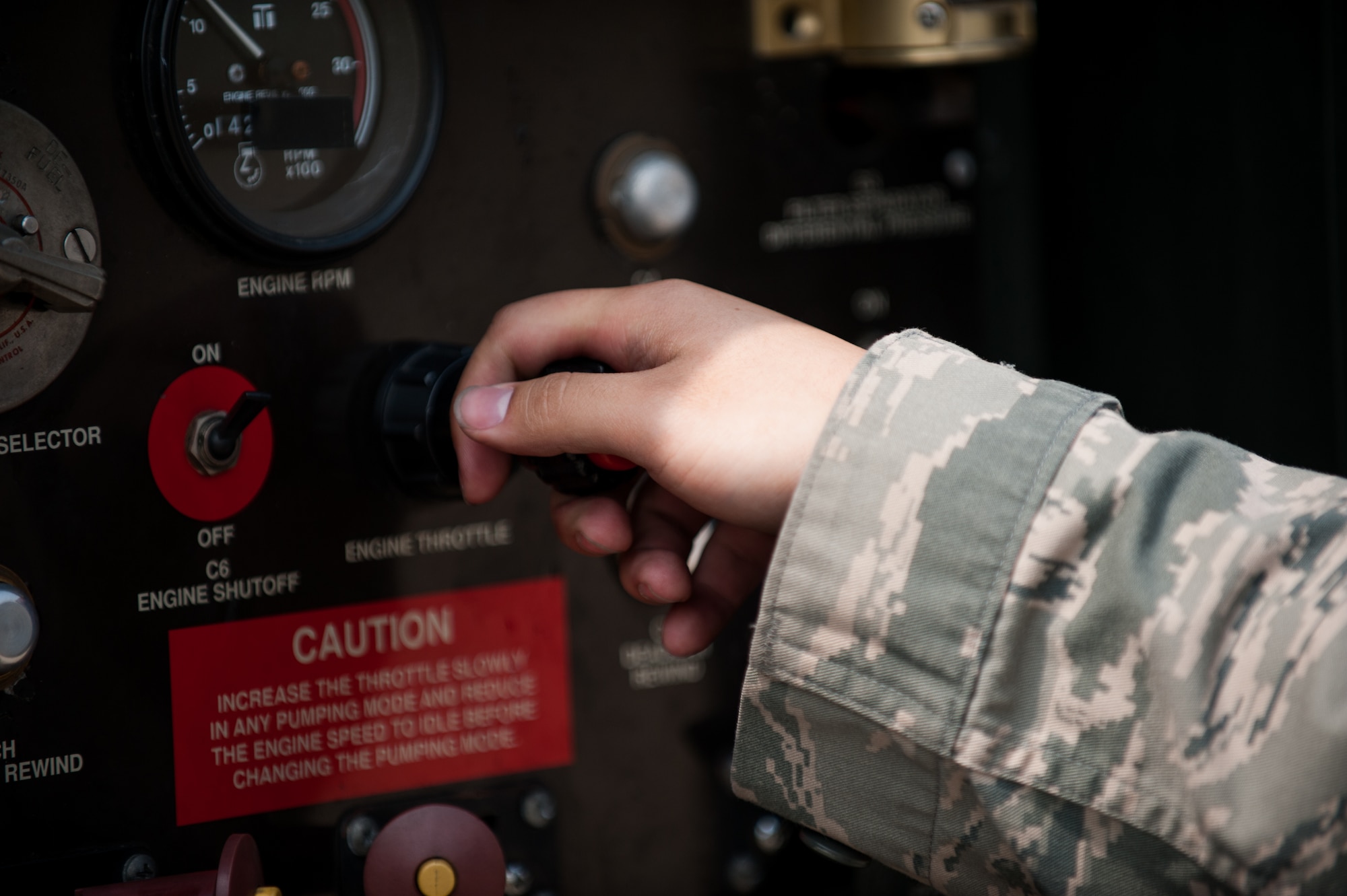 Senior Airman Jacob Rickard, 8th Logistics Readiness Squadron fuels distribution operator, starts pumping fuel to an F-16 Fighting Falcon during a refueling operation at Kunsan Air Base, Republic of Korea, April 10, 2014. The 8th LRS fuels management flight keeps the Wolf Pack running by delivering fuel when and where it is needed. (U.S. Air Force photo by Staff Sgt. Clayton Lenhardt/Released)