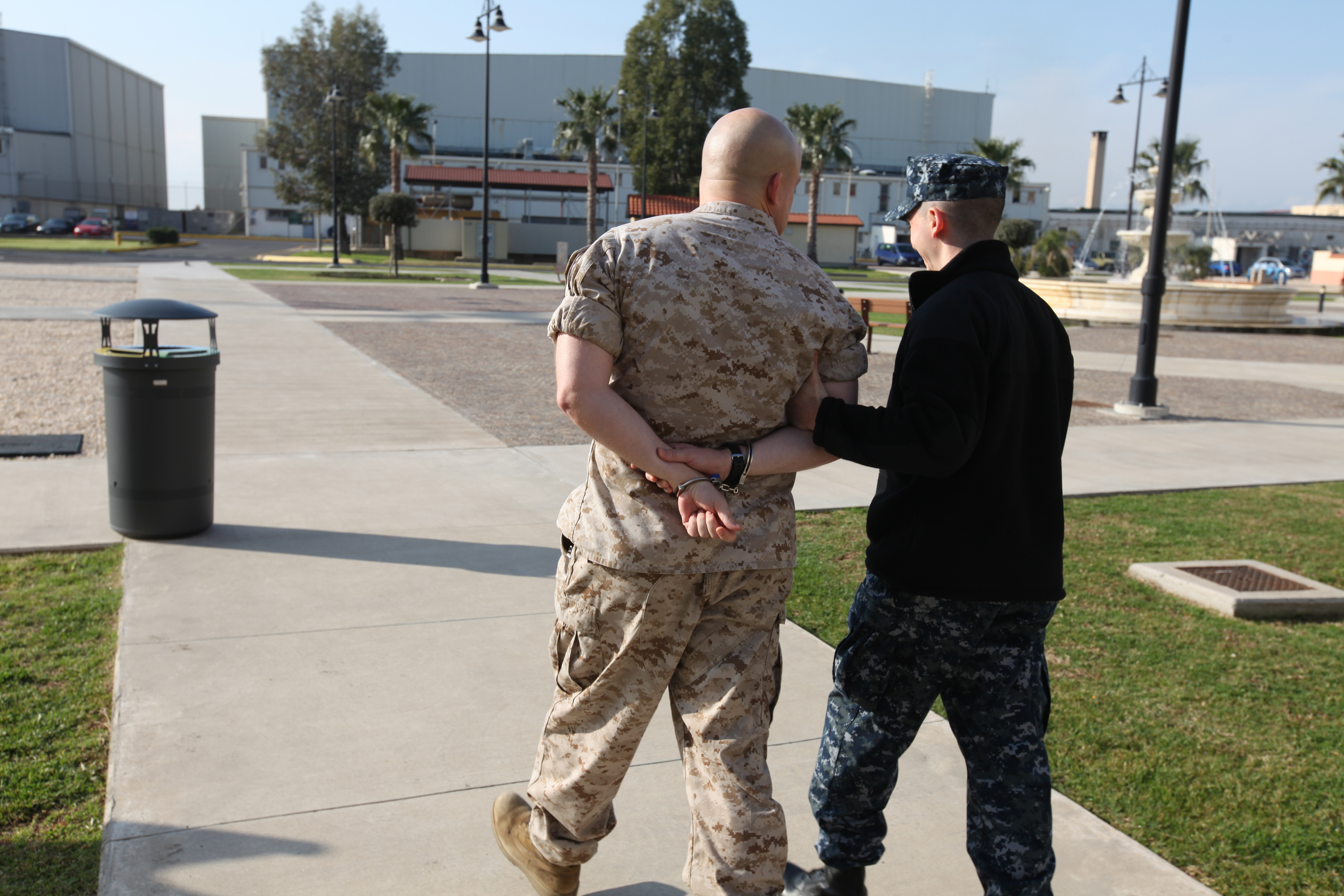 Marines get "locked up" for charity