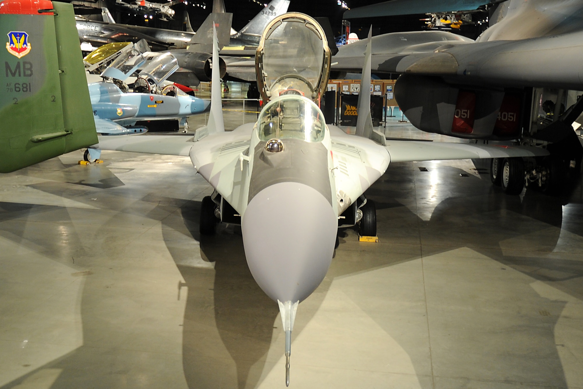 DAYTON, Ohio -- Mikoyan-Gurevich MiG-29A in the Cold War Gallery at the National Museum of the United States Air Force. (U.S. Air Force photo by Ken LaRock)
