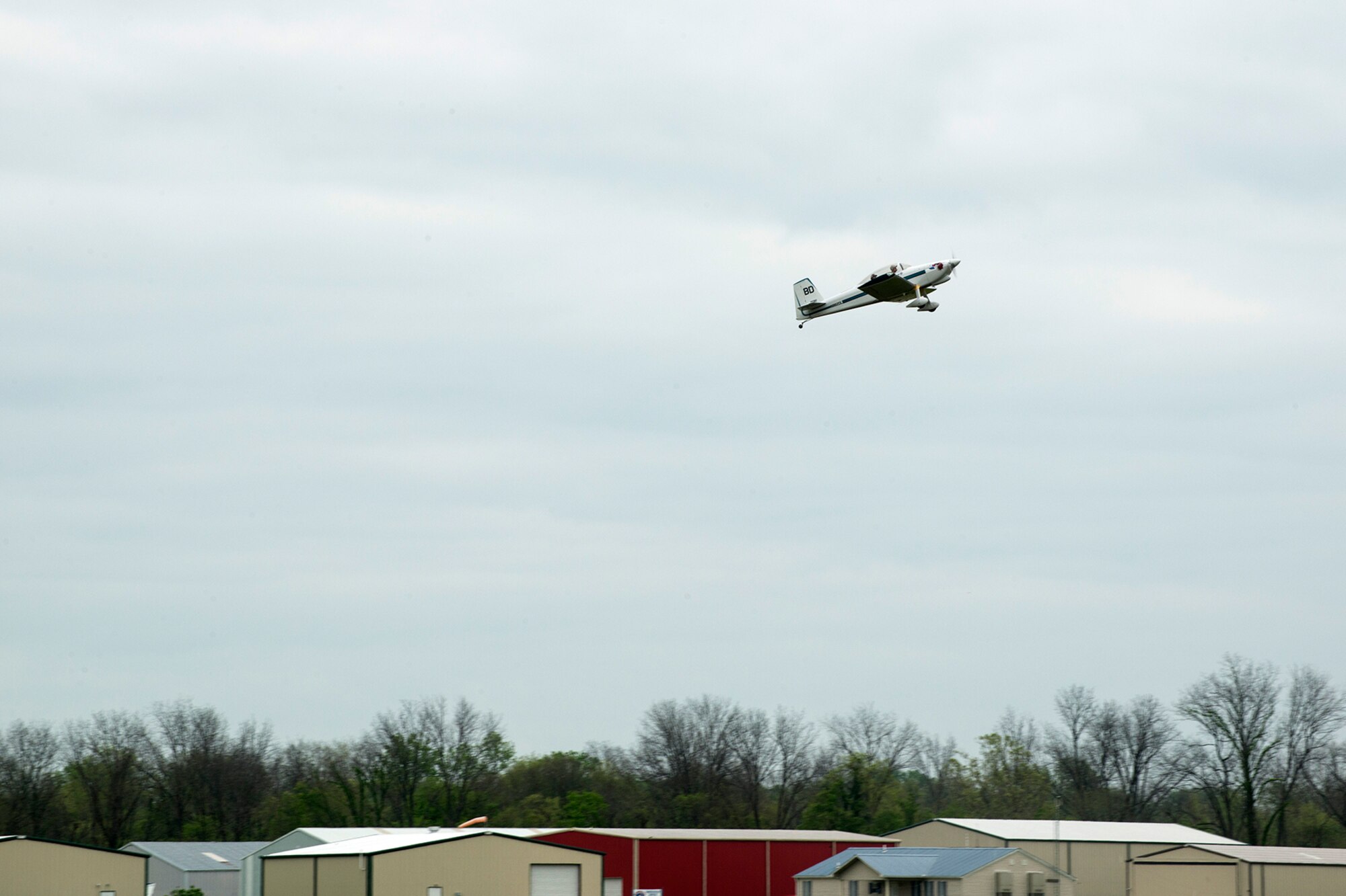 U.S. Air Force Col. David Leedom takes off from the Shreveport Downtown Airport, April 12, 2014, Shreveport, La. Leedom volunteered his time and airplane to fly kids ages 8-18 during a Young Eagles Program event hosted by the 343rd Experimental Aircraft Association. (U.S. Air Force photo by Master Sgt. Greg Steele/Released)