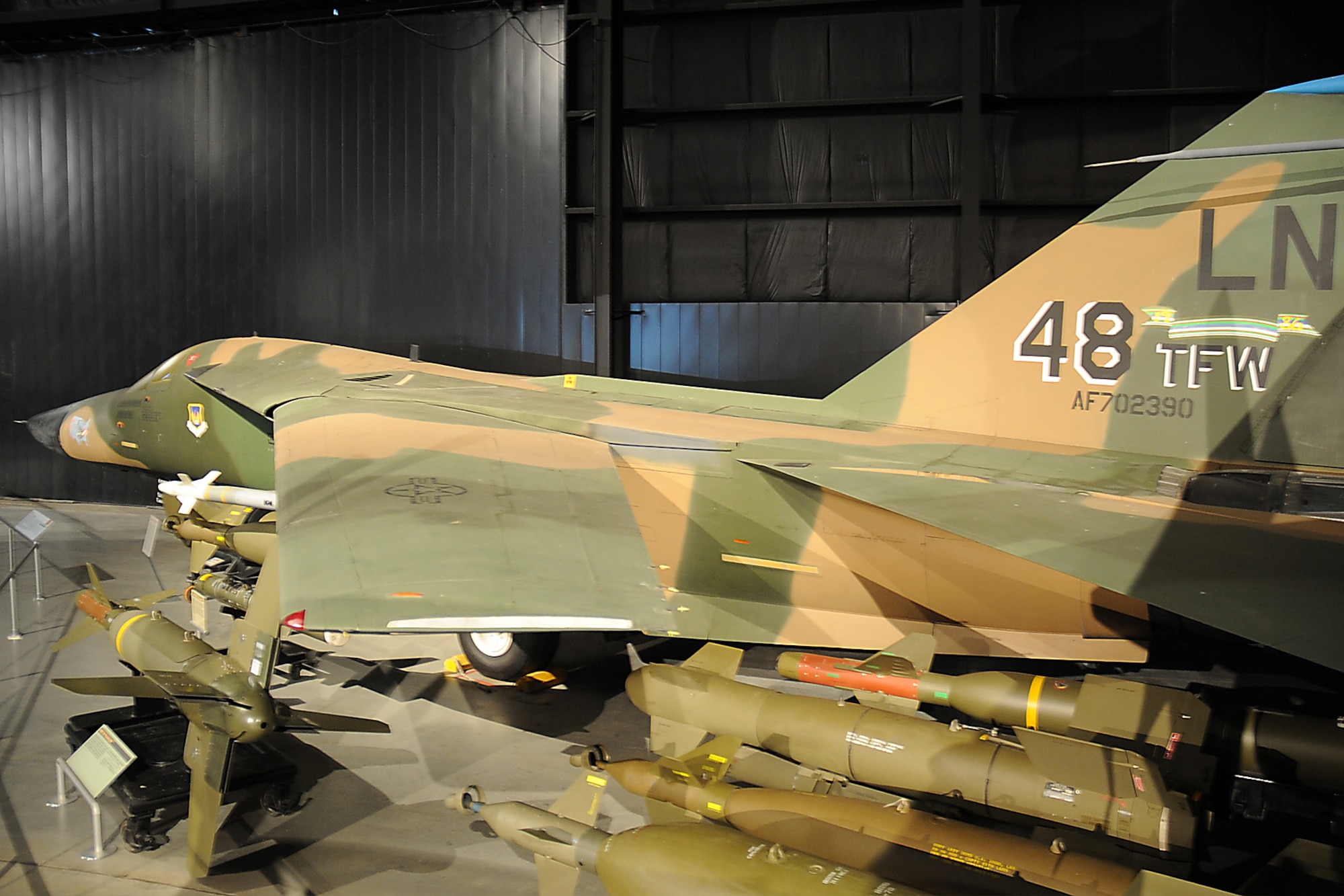 DAYTON, Ohio -- General Dynamics F-111F in the Cold War Gallery at the National Museum of the United States Air Force. (U.S. Air Force photo)
